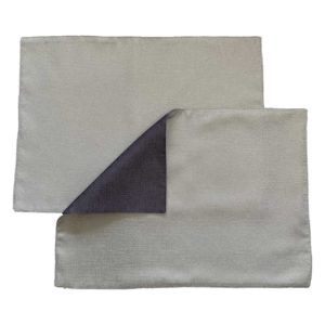 Set of two grey stain-resistant placemats