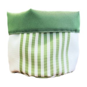 Green stripe pattern double face bread basket