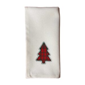 Waterproof liscio ivory napkin with christmas embroidery