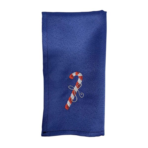 Waterproof liscio blue napkin with christmas embroidery