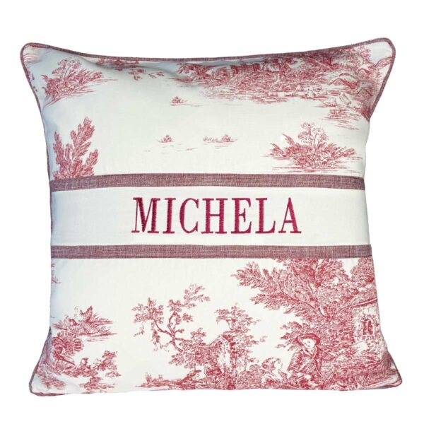 Square red personalized pillow case
