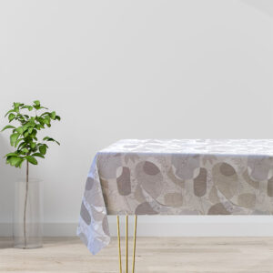 Modern elegant cotton tablecloth with contemporary art design