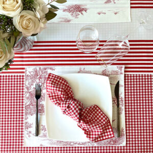 Red vichy tablecloth